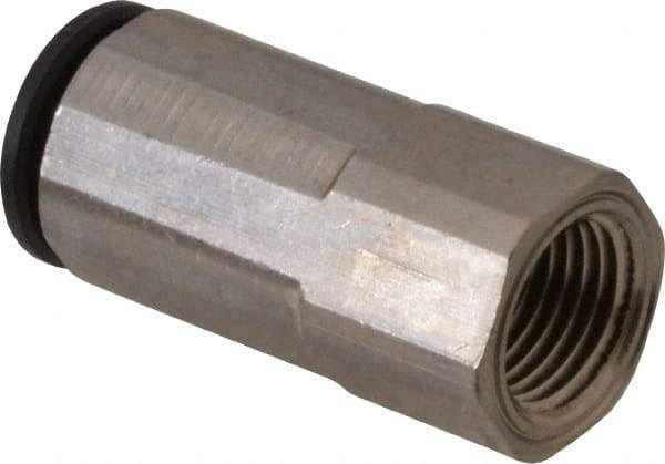 Legris - 5/16" Outside Diam, 1/8 NPT, Nickel Plated Brass Push-to-Connect Tube Female Connector - 290 Max psi - Industrial Tool & Supply