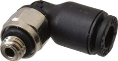 Legris - 5/32" OD, 10-32 UNF, Nylon/Nickel Plated Brass Push-to-Connect Male Elbow - 290 Max psi - Industrial Tool & Supply