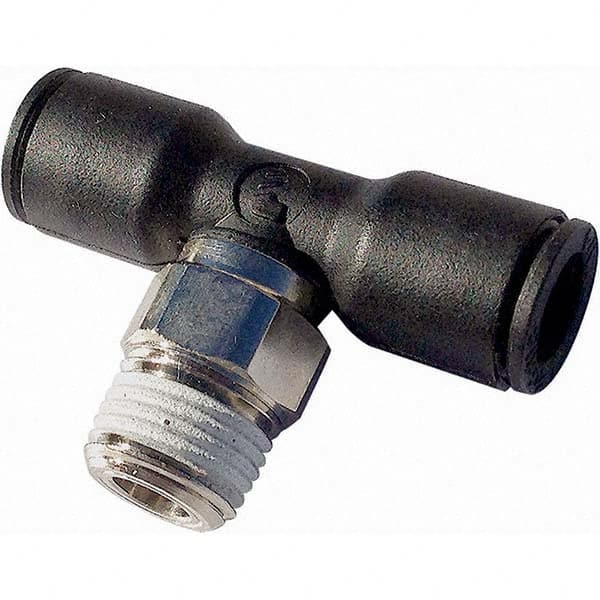 Legris - Plastic Push-To-Connect Tube Fittings Type: Male Branch Tee Tube Outside Diameter (Inch): 1/8 - Industrial Tool & Supply