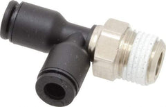 Legris - 5/32" OD, 1/8 NPT, Nylon/Nickel Plated Brass Push-to-Connect Male Run Tee - 290 Max psi - Industrial Tool & Supply