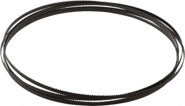 Starrett - 10 TPI, 12' 6" Long x 1/4" Wide x 0.025" Thick, Welded Band Saw Blade - Carbon Steel, Toothed Edge, Raker Tooth Set, Flexible Back, Contour Cutting - Industrial Tool & Supply