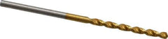 Guhring - #47 130° Cobalt Jobber Drill - TiN Finish, Right Hand Cut, Parabolic Flute, Straight Shank, 1-15/16" OAL, Standard Point - Industrial Tool & Supply