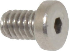 Value Collection - #8-32 UNC Hex Socket Drive, Low Socket Cap Screw - Grade 18-8 Stainless Steel, 1/4" Length Under Head - Industrial Tool & Supply