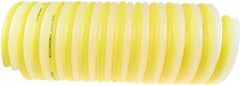 Coilhose Pneumatics - 5/16" ID, 50' Long, Yellow & Natural Nylon Coiled & Self Storing Hose - 175 Max psi, No Fittings - Industrial Tool & Supply