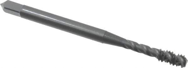 OSG - #6-32 UNC 3 Flute 3B Bottoming Spiral Flute Tap - Cobalt, Oxide Finish, 2" OAL, Right Hand Flute, Right Hand Thread, H2, Series 303 - Exact Industrial Supply
