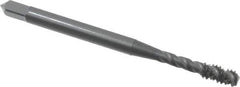 OSG - #6-32 UNC 3 Flute 3B Bottoming Spiral Flute Tap - Cobalt, Oxide Finish, 2" OAL, Right Hand Flute, Right Hand Thread, H2, Series 303 - Exact Industrial Supply