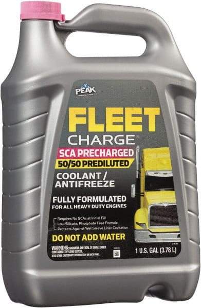 Peak - 1 Gal Heavy Duty Premixed Antifreeze & Coolant - Ethylene Glycol with SCA, Inhibitors, & De-Ionized Water Composition - Industrial Tool & Supply