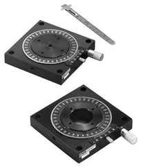 Parker - Rotary Positioning Stages Style: Worm Gear Low Profile Stage Thread Size: M4 - Industrial Tool & Supply