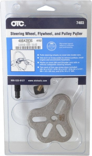 OTC - 609mm Long, Steel Steering Wheel Puller - Industrial Tool & Supply