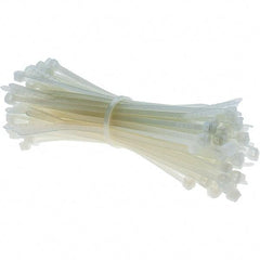 Thomas & Betts - 4" Long Natural (Color) Nylon Standard Cable Tie - 18 Lb Tensile Strength, 1.13mm Thick, 2" Max Bundle Diam - Industrial Tool & Supply