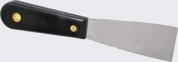 Value Collection - 1-1/2" Wide Chisel Edge Blade Stainless Steel Putty Knife - Nylon Handle, 7.68" OAL - Industrial Tool & Supply