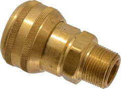 Coilhose Pneumatics - 3/4 Male NPT Industrial Pneumatic Hose Coupler - Brass, 3/4" Body Diam - Industrial Tool & Supply