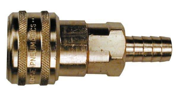 Coilhose Pneumatics - Hose Barb Industrial Pneumatic Hose Coupler - Brass, 3/4" Body Diam, 3/4" Hose ID - Industrial Tool & Supply