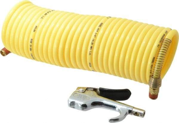 Coilhose Pneumatics - 1/4" ID Thumb Lever Blow Gun - 25' Long Hose - Industrial Tool & Supply