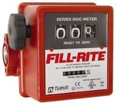 Tuthill - 1" NPT Port Fuel Flowmeter - 50 Max psi, 5 to 20 GPM, Aluminum - Industrial Tool & Supply