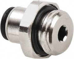 Legris - 6mm Outside Diam, 1/4 BSPP, Nickel Plated Brass Push-to-Connect Tube Male Connector - 290 Max psi - Industrial Tool & Supply
