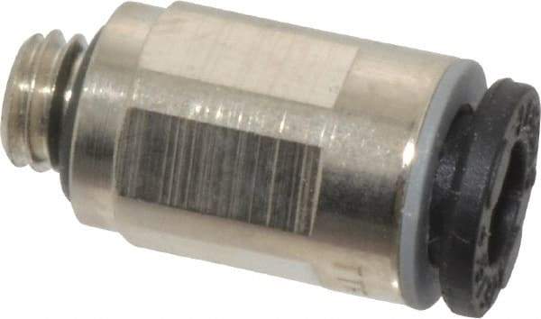 Legris - 4mm Outside Diam, M5 x 0.8 Metric, Nickel Plated Brass Push-to-Connect Tube Male Connector - 290 Max psi - Industrial Tool & Supply