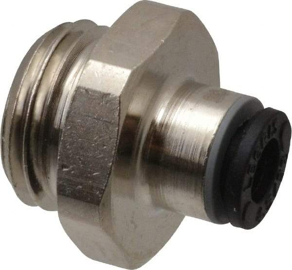 Legris - 4mm Outside Diam, 1/4 BSPP, Nickel Plated Brass Push-to-Connect Tube Male Connector - 290 Max psi - Industrial Tool & Supply
