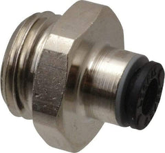 Legris - 4mm Outside Diam, 1/4 BSPP, Nickel Plated Brass Push-to-Connect Tube Male Connector - 290 Max psi - Industrial Tool & Supply