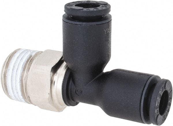 Legris - 4mm OD, 1/8 BSPT, Nylon/Nickel Plated Brass Push-to-Connect Male Run Tee - 290 Max psi - Industrial Tool & Supply