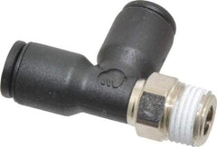 Legris - 6mm OD, 1/8 BSPT, Nylon/Nickel Plated Brass Push-to-Connect Male Run Tee - 290 Max psi - Industrial Tool & Supply