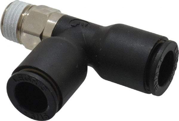 Legris - 8mm OD, 1/8 BSPT, Nylon/Nickel Plated Brass Push-to-Connect Male Run Tee - 290 Max psi - Industrial Tool & Supply