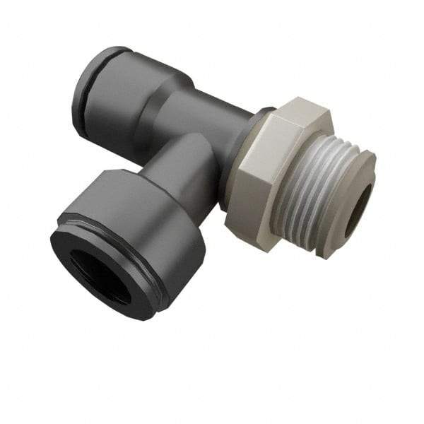 Legris - 10mm OD, 1/4 BSPT, Nylon/Nickel Plated Brass Push-to-Connect Male Run Tee - 290 Max psi - Industrial Tool & Supply