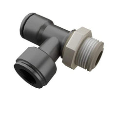 Legris - 10mm OD, 1/4 BSPT, Nylon/Nickel Plated Brass Push-to-Connect Male Run Tee - 290 Max psi - Industrial Tool & Supply