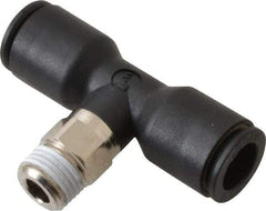 Legris - 5/16" OD, 1/8 BSPT, Nylon/Nickel Plated Brass Push-to-Connect Male Branch Tee - 290 Max psi - Industrial Tool & Supply