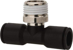 Legris - 12mm OD, 1/2 BSPT, Nylon/Nickel Plated Brass Push-to-Connect Male Branch Tee - 290 Max psi - Industrial Tool & Supply