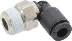 Legris - 5/32" OD, 1/8 BSPT, Nylon/Nickel Plated Brass Push-to-Connect Male Elbow - 290 Max psi - Industrial Tool & Supply