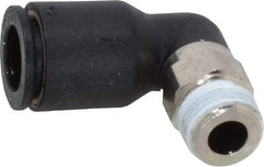 Legris - 5/16" OD, 1/8 BSPT, Nylon/Nickel Plated Brass Push-to-Connect Male Elbow - 290 Max psi - Industrial Tool & Supply