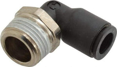 Legris - 5/16" OD, 3/8 BSPT, Nylon/Nickel Plated Brass Push-to-Connect Male Elbow - 290 Max psi - Industrial Tool & Supply