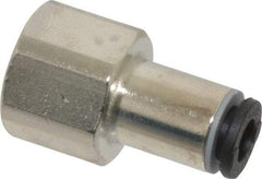 Legris - 4mm Outside Diam, 1/8 BSPP, Nickel Plated Brass Push-to-Connect Tube Female Connector - 290 Max psi - Industrial Tool & Supply