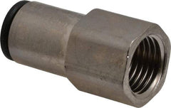 Legris - 8mm Outside Diam, 1/4 BSPP, Nickel Plated Brass Push-to-Connect Tube Female Connector - 290 Max psi - Industrial Tool & Supply