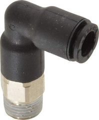 Legris - 6mm OD, 1/8 BSPP, Nylon/Nickel Plated Brass Push-to-Connect Extended Male Elbow - 290 Max psi - Industrial Tool & Supply
