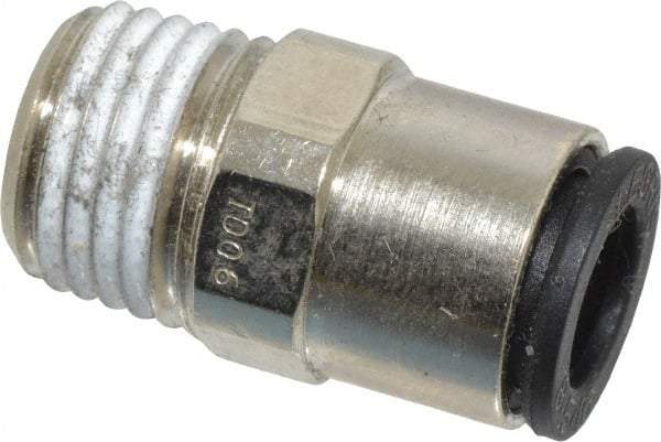 Legris - 5/16" Outside Diam, 1/4 BSPT, Nickel Plated Brass Push-to-Connect Tube Male Connector - 290 Max psi - Industrial Tool & Supply