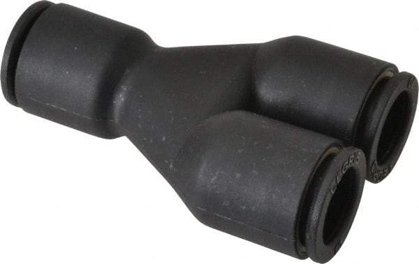 Legris - 10mm Outside Diam, Nylon Push-to-Connect Union Y - 290 Max psi - Industrial Tool & Supply