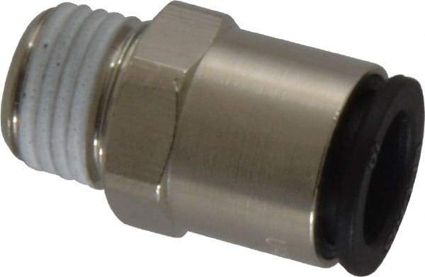 Legris - 10mm Outside Diam, 1/4 BSPT, Nickel Plated Brass Push-to-Connect Tube Male Connector - 290 Max psi - Industrial Tool & Supply
