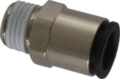 Legris - 10mm Outside Diam, 1/4 BSPT, Nickel Plated Brass Push-to-Connect Tube Male Connector - 290 Max psi - Industrial Tool & Supply