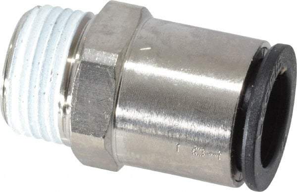 Legris - 12mm Outside Diam, 3/8 BSPT, Nickel Plated Brass Push-to-Connect Tube Male Connector - 290 Max psi - Industrial Tool & Supply