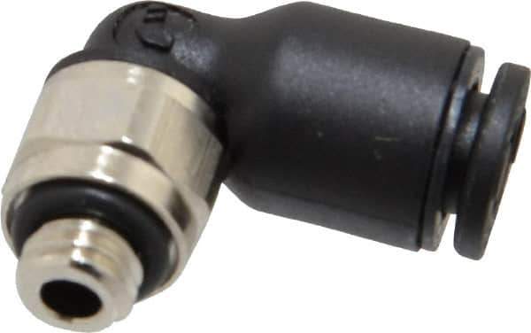 Legris - 4mm OD Metric Nylon/Nickel Plated Brass Push-To-Connect Tube Male Elbow - 290 Max psi - Industrial Tool & Supply