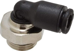 Legris - 4mm OD, 1/8 BSPP, Nylon/Nickel Plated Brass Push-to-Connect Male Elbow - 290 Max psi - Industrial Tool & Supply