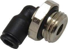 Legris - 4mm OD, 1/4 BSPP, Nylon/Nickel Plated Brass Push-to-Connect Male Elbow - 290 Max psi - Industrial Tool & Supply