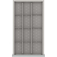 LISTA - 12-Compartment Drawer Divider Layout for 3.15" High Drawers - Industrial Tool & Supply
