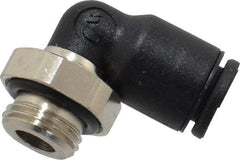 Legris - 6mm OD, 1/8 BSPP, Nylon/Nickel Plated Brass Push-to-Connect Male Elbow - 290 Max psi - Industrial Tool & Supply