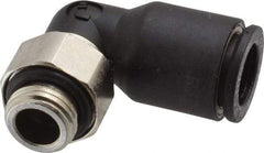 Legris - 8mm OD, 1/8 BSPP, Nylon/Nickel Plated Brass Push-to-Connect Male Elbow - 290 Max psi - Industrial Tool & Supply