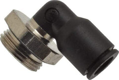 Legris - 8mm OD, 3/8 BSPP, Nylon/Nickel Plated Brass Push-to-Connect Male Elbow - 290 Max psi - Industrial Tool & Supply