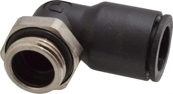 Legris - 12mm OD, 3/8 BSPP, Nylon/Nickel Plated Brass Push-to-Connect Male Elbow - 290 Max psi - Industrial Tool & Supply