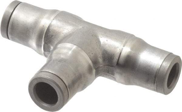Legris - 6mm Outside Diam, Stainless Steel Push-to-Connect Union Tee - 435 Max psi, Tube to Tube Connection, FKM O-Ring - Industrial Tool & Supply